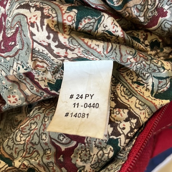 Vintage Orvis Canvas Weekender Bag. Red w/ shoulder strap. Genuine leather trim - Picture 6 of 10